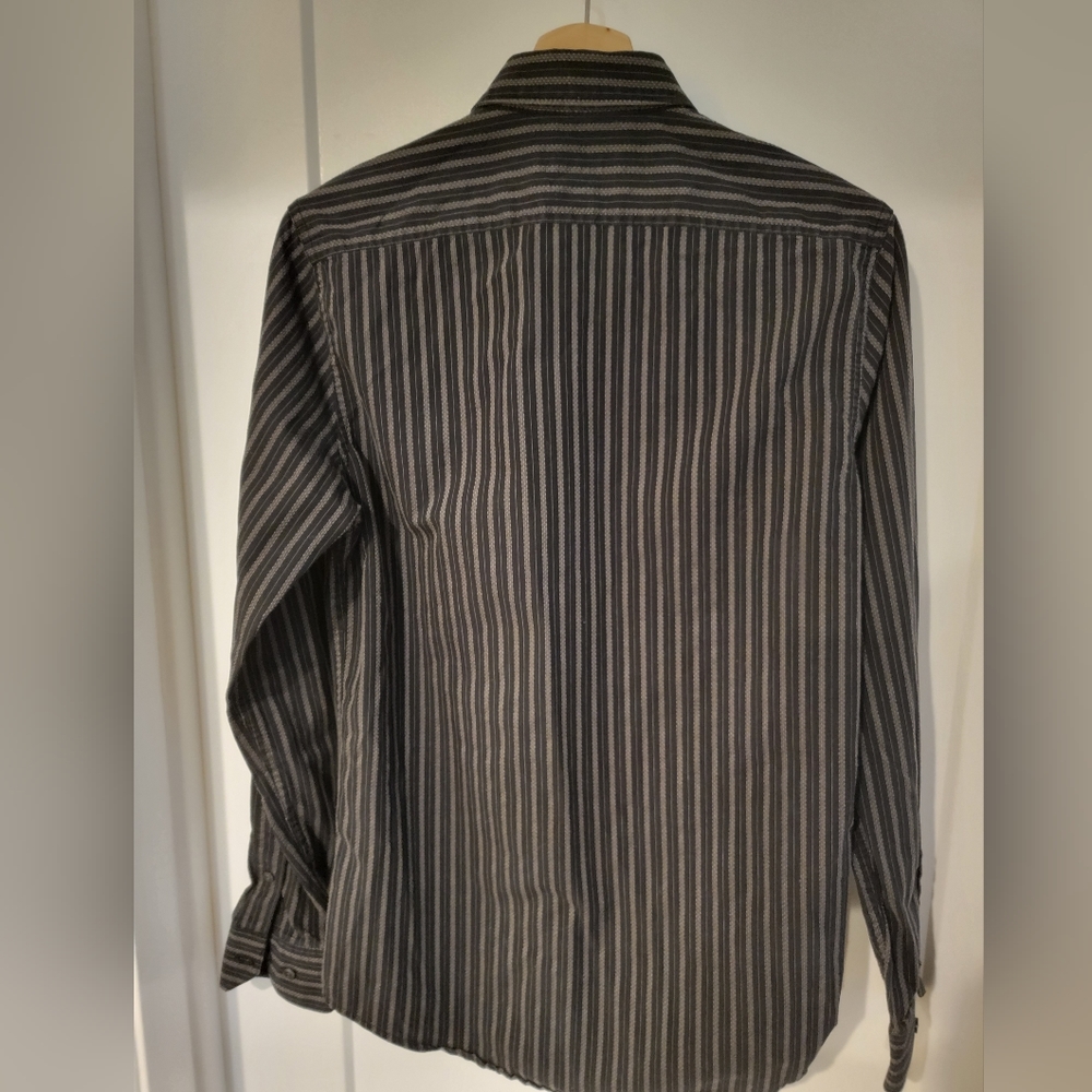 Structure slim fit small striped shirt - Picture 2 of 5
